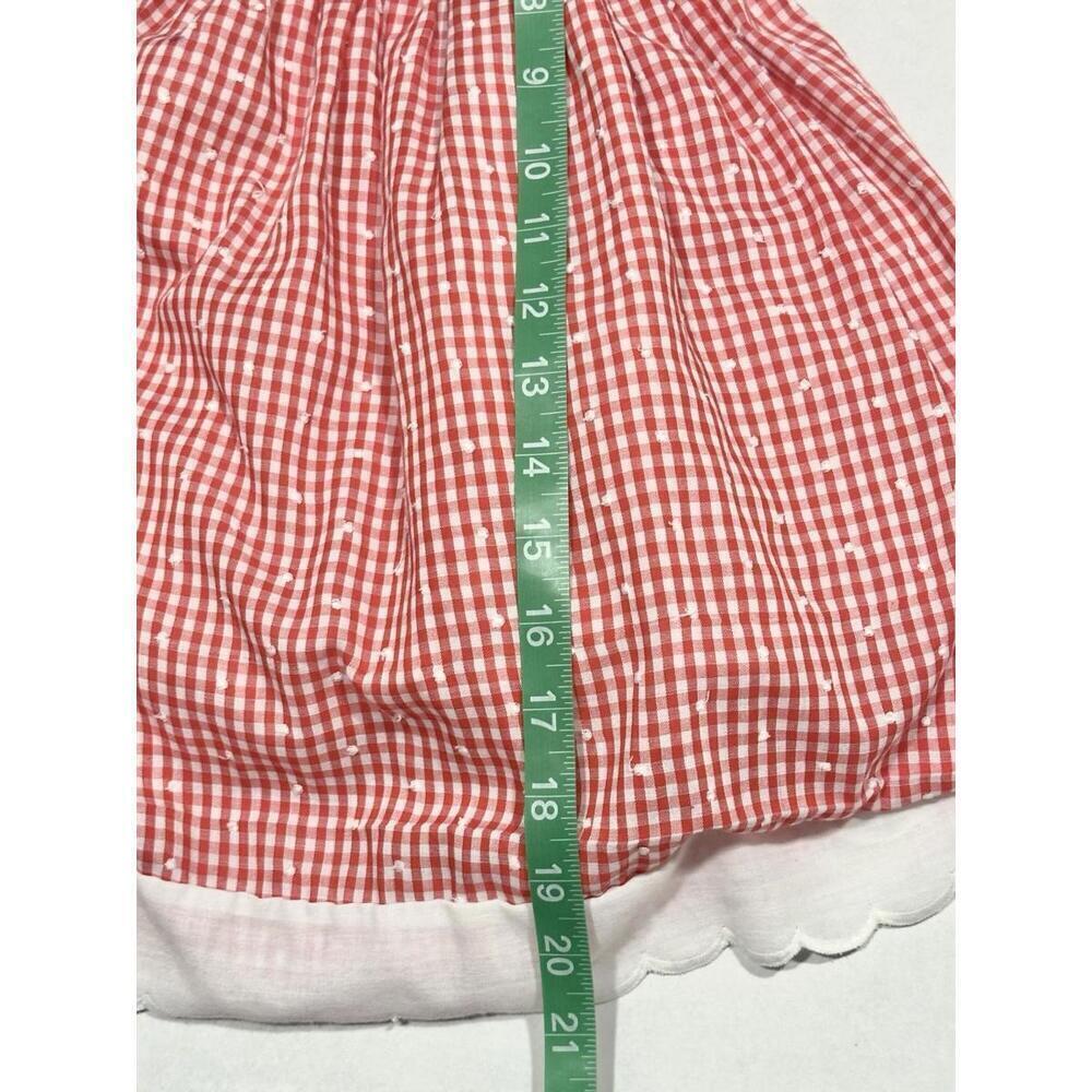 Vintage Sylvia White Toddler Girls Dress Red and White Gingham Zipper Ruffles 2T - Picture 12 of 15